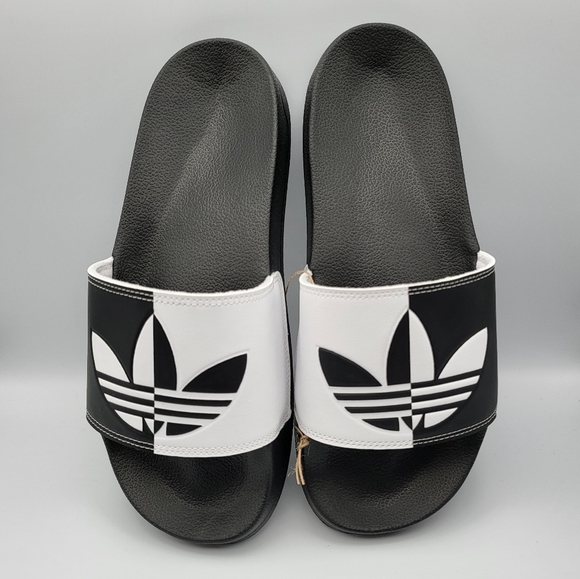 NEW W11 | M10 Adidas Split Lite Slides in Black and White - Picture 6 of 10